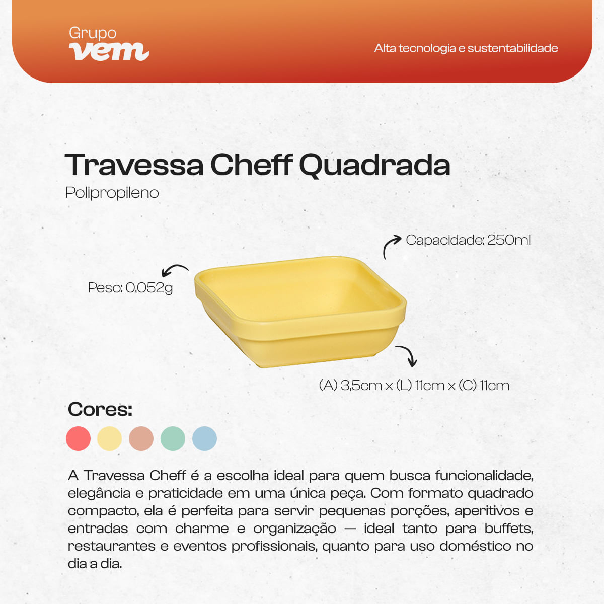 Kit Travessa Cheff Infantil 250ml Colorido em Polipropileno - Imagem 5